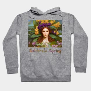 Celebrate Spring Beautiful Woman Surrounded By Spring Flowers Hoodie